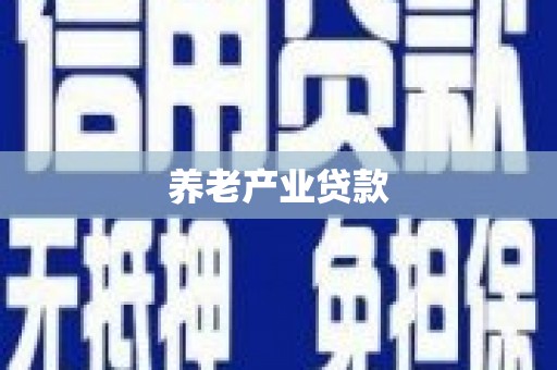 克山养老产业贷款